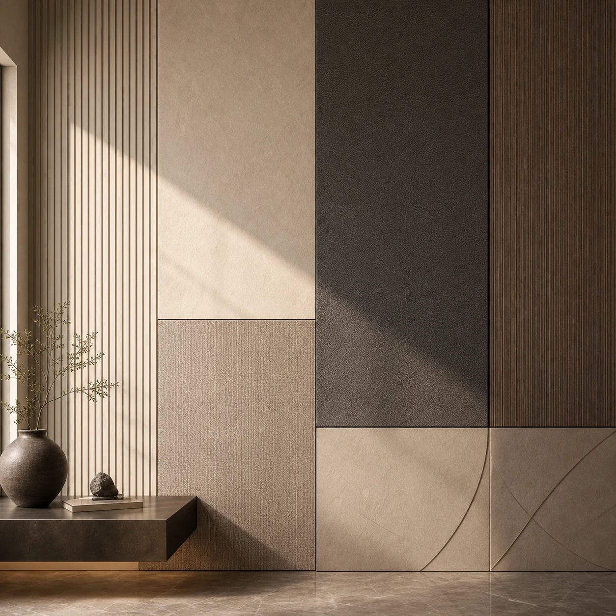 Pannelli decorativi con texture per interni premium