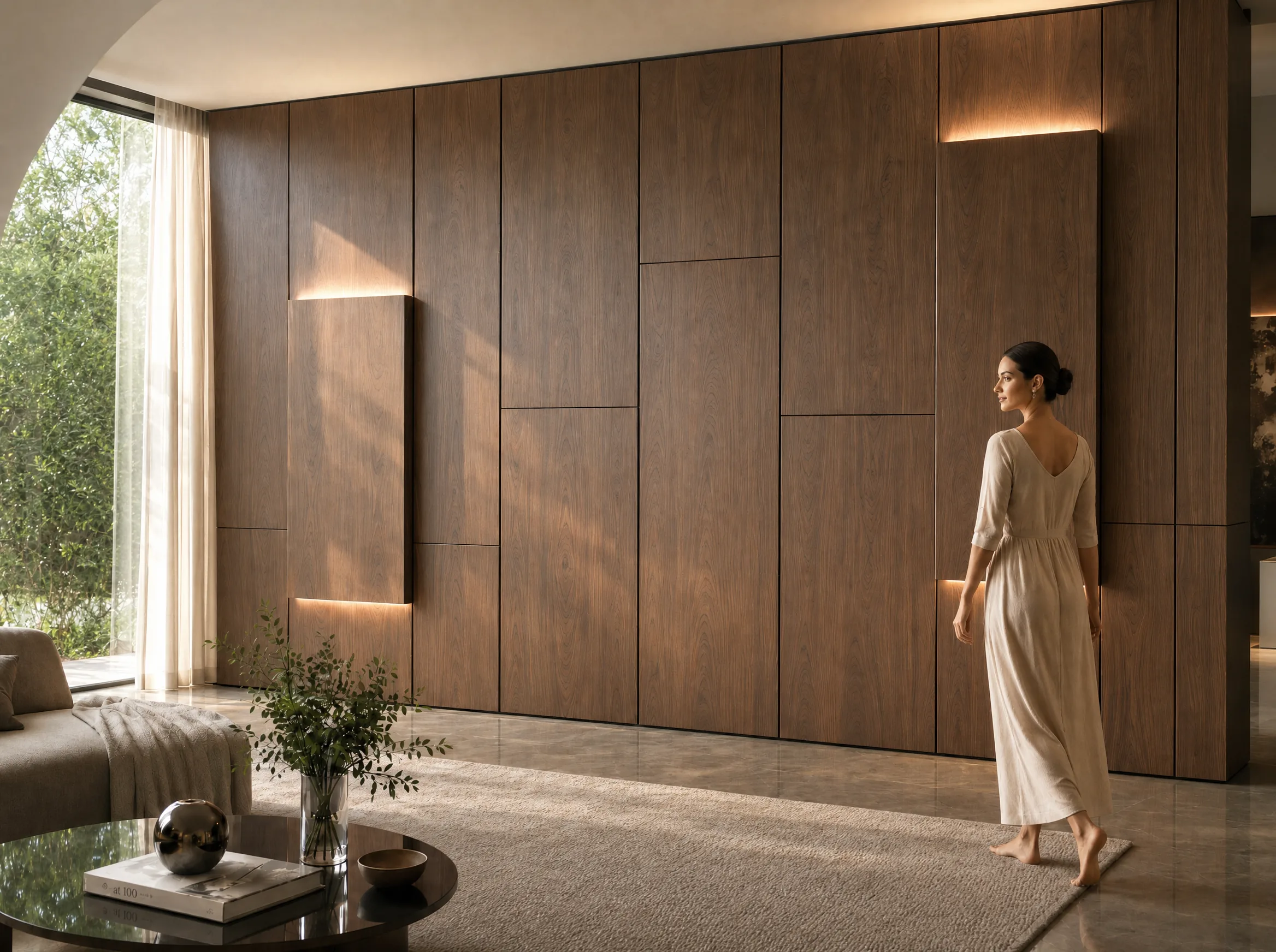 Parete IconicWall rivestita in legno
