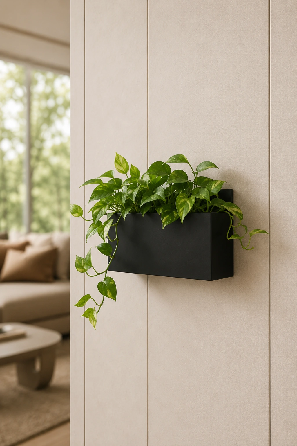 Elemento verde magnetico integrato alla parete IconicWall